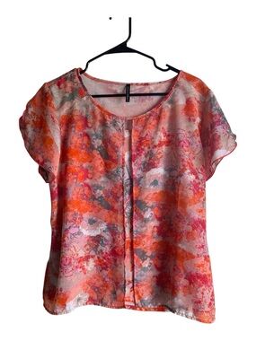4/$20 Bleeker & Mcdougal Size PXL Floral Print Shirt